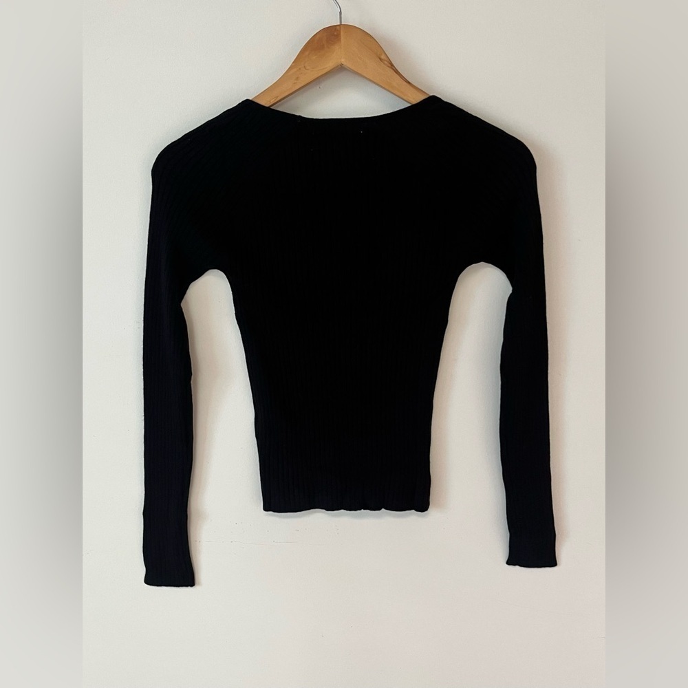 L* Space Camryn Ribbed Pullover Long Sleeve Top Women's Size XS Black - Picture 6 of 6
